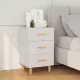 Fehér szerelt fa éjjeliszekrény 40 x 40 x 66 cm