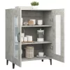 Betonszürke szerelt fa tálalószekrény 69,5 x 34 x 90 cm
