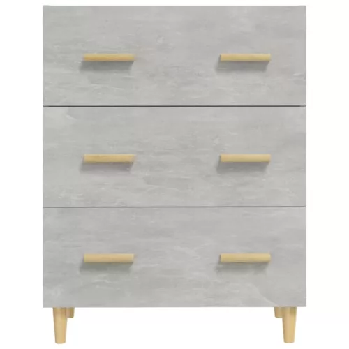 Betonszürke szerelt fa tálalószekrény 70 x 34 x 90 cm