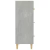 Betonszürke szerelt fa tálalószekrény 70 x 34 x 90 cm