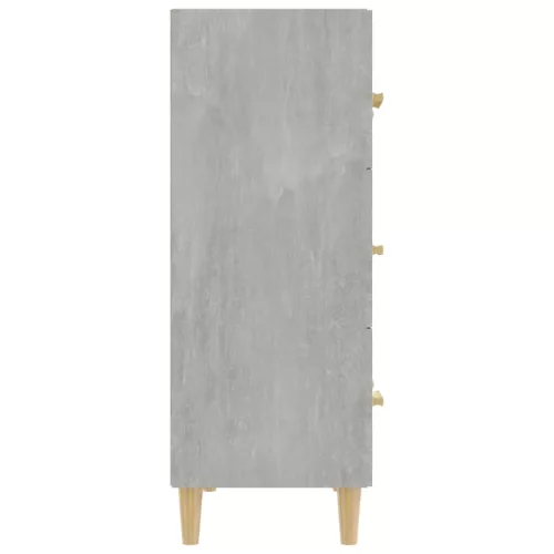 Betonszürke szerelt fa tálalószekrény 70 x 34 x 90 cm