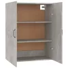 Betonszürke szerelt fa függőszekrény 69,5 x 34 x 90 cm