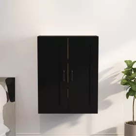 Fekete faliszekrény 69,5 x 32,5 x 90 cm