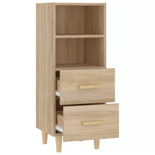 Sonoma tölgy színű szerelt fa tálalóasztal 34,5x34x90 cm