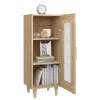 Sonoma tölgy színű szerelt fa tálalóasztal 34,5 x 34 x 90 cm