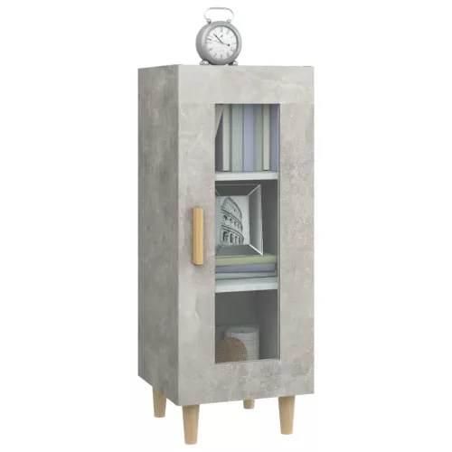 Betonszürke szerelt fa tálalószekrény 34,5 x 34 x 90 cm
