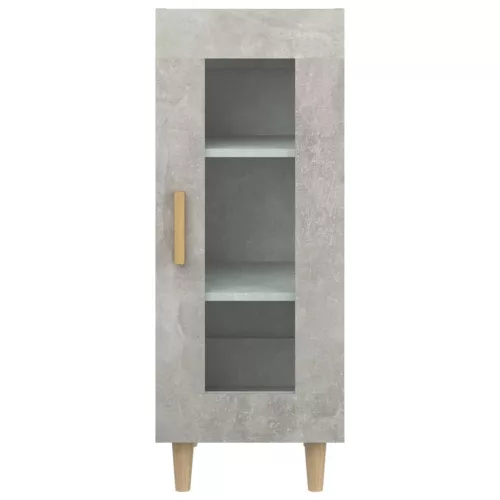 Betonszürke szerelt fa tálalószekrény 34,5 x 34 x 90 cm