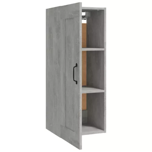 Betonszürke szerelt fa függőszekrény 35 x 34 x 90 cm