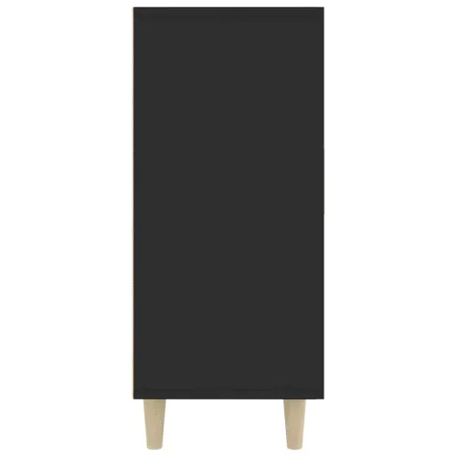 Fekete szerelt fa tálalószekrény 90 x 34 x 80 cm