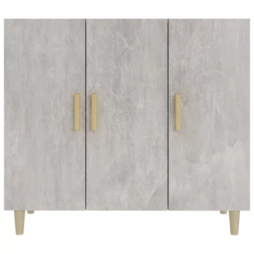 Betonszürke szerelt fa tálalószekrény 90 x 34 x 80 cm