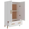 Fehér szerelt fa magasszekrény 70 x 31 x 115 cm