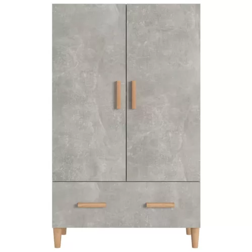 Betonszürke szerelt fa magasszekrény 70 x 31 x 115 cm