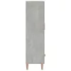 Betonszürke szerelt fa magasszekrény 70 x 31 x 115 cm
