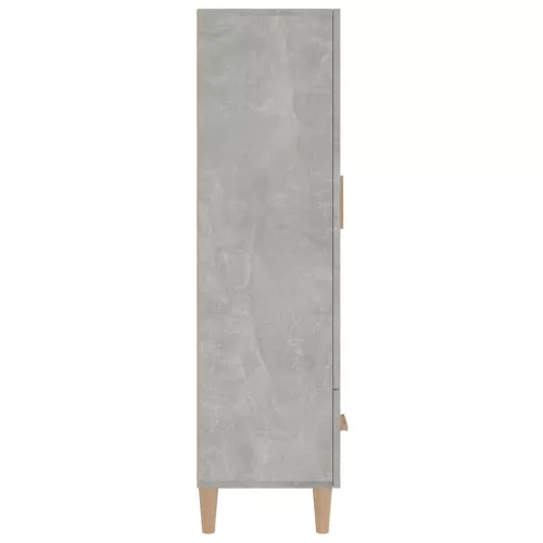 Betonszürke szerelt fa magasszekrény 70 x 31 x 115 cm