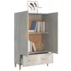 Betonszürke szerelt fa magasszekrény 70 x 31 x 115 cm