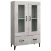Betonszürke szerelt fa magasszekrény 70 x 31 x 115 cm
