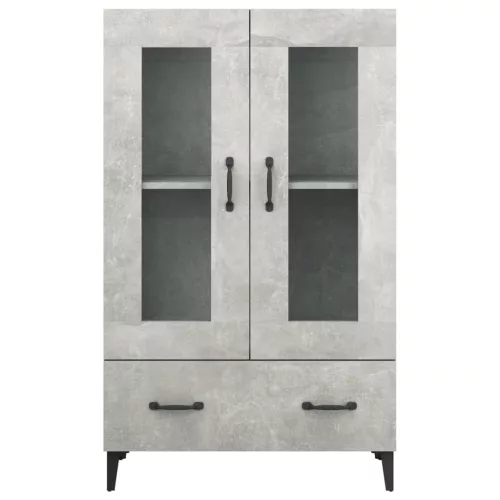 Betonszürke szerelt fa magasszekrény 70 x 31 x 115 cm