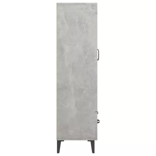 Betonszürke szerelt fa magasszekrény 70 x 31 x 115 cm
