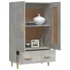 Betonszürke szerelt fa magasszekrény 70 x 31 x 115 cm