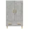 Betonszürke szerelt fa magasszekrény 70 x 31 x 115 cm