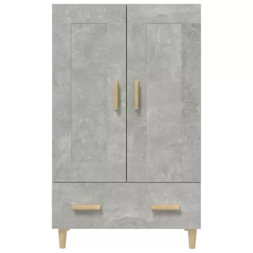 Betonszürke szerelt fa magasszekrény 70 x 31 x 115 cm
