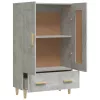 Betonszürke szerelt fa magasszekrény 70 x 31 x 115 cm