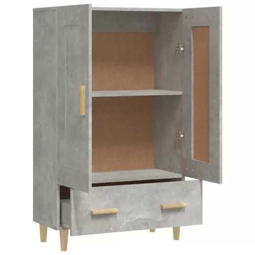Betonszürke szerelt fa magasszekrény 70 x 31 x 115 cm