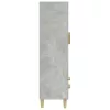 Betonszürke szerelt fa magasszekrény 70 x 31 x 115 cm