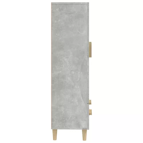 Betonszürke szerelt fa magasszekrény 70 x 31 x 115 cm