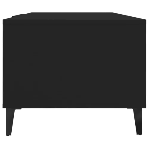Fekete szerelt fa dohányzóasztal 102 x 50 x 40 cm