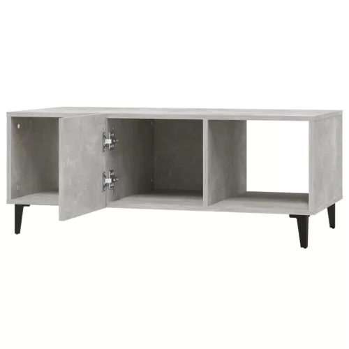 Betonszürke szerelt fa dohányzóasztal 102 x 50 x 40 cm