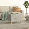 Betonszürke szerelt fa dohányzóasztal 50 x 55 x 40 cm