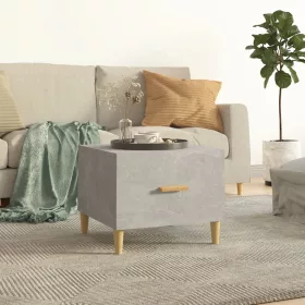 Betonszürke szerelt fa dohányzóasztal 50 x 55 x 40 cm