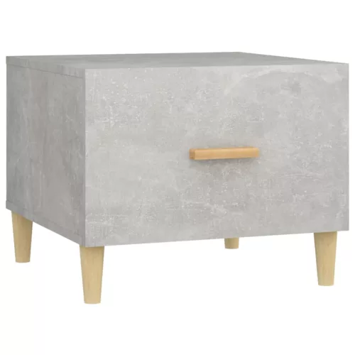Betonszürke szerelt fa dohányzóasztal 50 x 55 x 40 cm