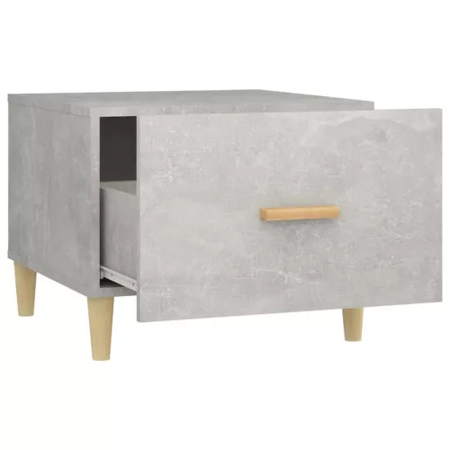 Betonszürke szerelt fa dohányzóasztal 50 x 55 x 40 cm