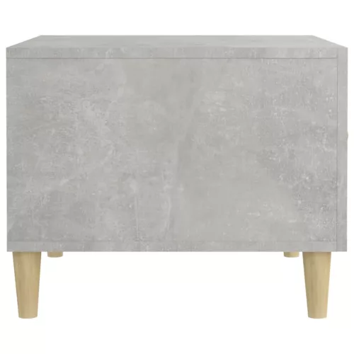 Betonszürke szerelt fa dohányzóasztal 50 x 55 x 40 cm