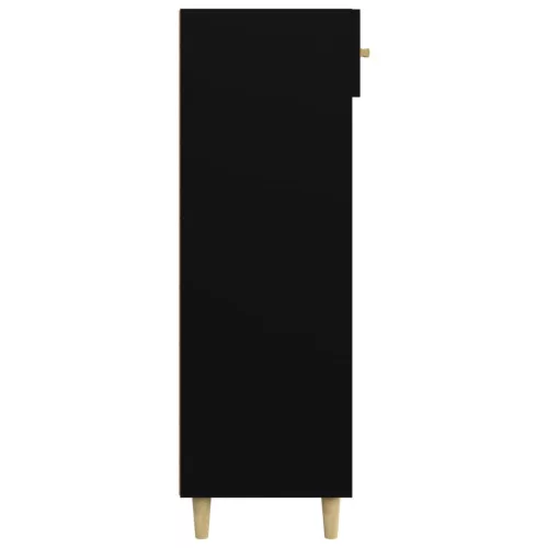 Fekete szerelt fa cipőszekrény 60 x 35 x 105 cm