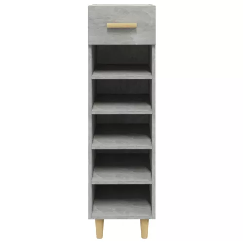 Betonszürke szerelt fa cipősszekrény 30 x 35 x 105 cm