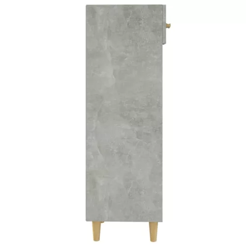 Betonszürke szerelt fa cipősszekrény 30 x 35 x 105 cm