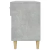 Betonszürke szerelt fa cipőszekrény 102x35x55 cm