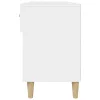 Magasfényű fehér szerelt fa cipőszekrény 102x35x55 cm