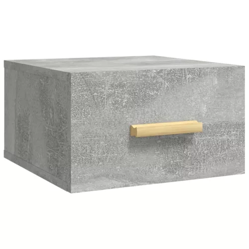 2 db betonszürke falra szerelhető éjjeliszekrény 35x35x20 cm