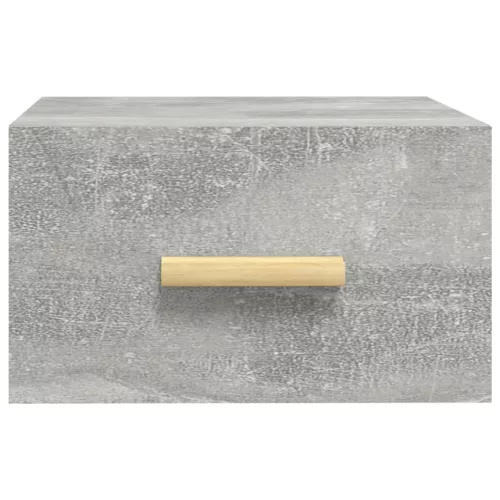2 db betonszürke falra szerelhető éjjeliszekrény 35x35x20 cm