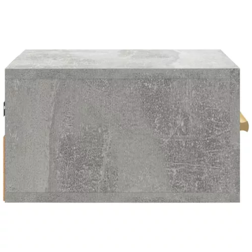 2 db betonszürke falra szerelhető éjjeliszekrény 35x35x20 cm
