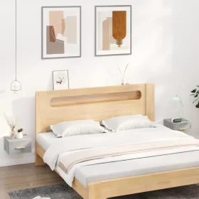   2 db betonszürke falra szerelhető éjjeliszekrény 35x35x20 cm