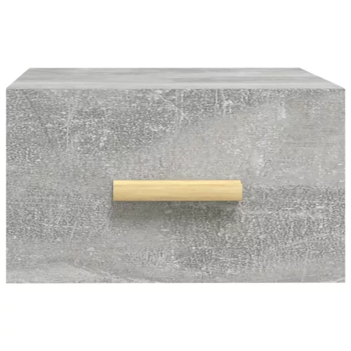 2 db betonszürke falra szerelhető éjjeliszekrény 35x35x20 cm