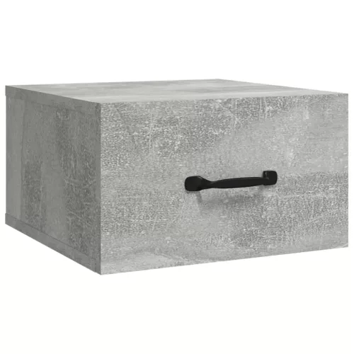 Betonszürke falra szerelhető éjjeliszekrény 35x35x20 cm