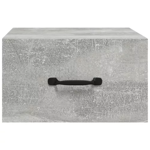 Betonszürke falra szerelhető éjjeliszekrény 35x35x20 cm