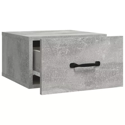 Betonszürke falra szerelhető éjjeliszekrény 35x35x20 cm