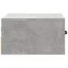 2 db betonszürke falra szerelhető éjjeliszekrény 35x35x20 cm